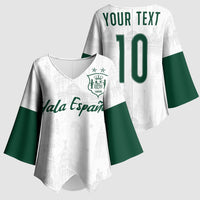 Custom Spain Football Kimono Sleeve Blouse Royal Madrid-Hala Espana
