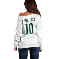 Custom Spain Football Off Shoulder Sweater Royal Madrid-Hala Espana