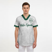 Custom Spain Football Scrub Top Royal Madrid-Hala Espana