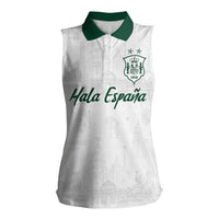 Custom Spain Football Women Sleeveless Polo Shirt Royal Madrid-Hala Espana