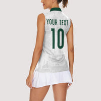 Custom Spain Football Women Sleeveless Polo Shirt Royal Madrid-Hala Espana