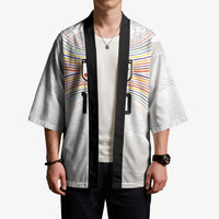 Custom Japan Football Kimono Traditional Japanese Waves Rainbow Sashiko Effect