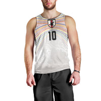 Custom Japan Football Men Tank Top Traditional Japanese Waves Rainbow Sashiko Effect