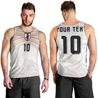 Custom Japan Football Men Tank Top Traditional Japanese Waves Rainbow Sashiko Effect