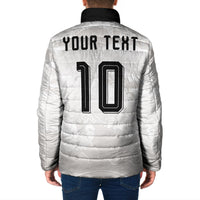 Custom Japan Football Padded Jacket Traditional Japanese Waves Rainbow Sashiko Effect