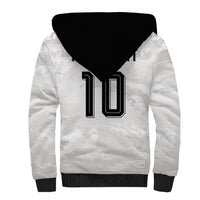 Custom Japan Football Sherpa Hoodie Traditional Japanese Waves Rainbow Sashiko Effect