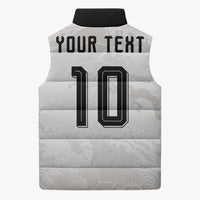 Custom Japan Football Sleeveless Puffer Jacket Traditional Japanese Waves Rainbow Sashiko Effect
