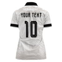 Custom Japan Football Women Polo Shirt Traditional Japanese Waves Rainbow Sashiko Effect