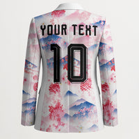 Custom Japan Football Blazer Cherry Blossom Mount Fuji Asian Dragon Graphic