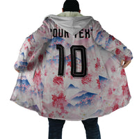 Custom Japan Football Cloak Cherry Blossom Mount Fuji Asian Dragon Graphic