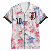 Custom Japan Football Hawaiian Shirt Cherry Blossom Mount Fuji Asian Dragon Graphic
