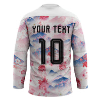 Custom Japan Football Hockey Jersey Cherry Blossom Mount Fuji Asian Dragon Graphic