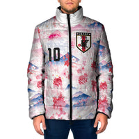 Custom Japan Football Padded Jacket Cherry Blossom Mount Fuji Asian Dragon Graphic