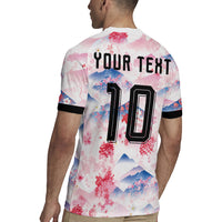 Custom Japan Football Rugby Jersey Cherry Blossom Mount Fuji Asian Dragon Graphic