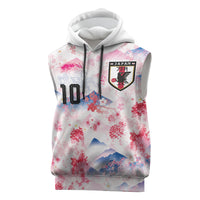 Custom Japan Football Sleeveless Hoodie Cherry Blossom Mount Fuji Asian Dragon Graphic