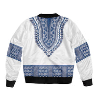 Cape Verde Sleeve Zip Bomber Jacket Pano di Terra Dashiki Style