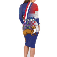 Personalised Croatia Independence Day Family Matching Long Sleeve Bodycon Dress and Hawaiian Shirt Sretan Dan nezavisnosti With Kuna Zlatica and Perunika - Wonder Print Shop