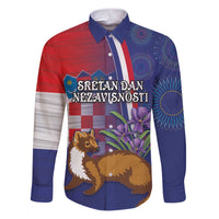 Personalised Croatia Independence Day Family Matching Puletasi and Hawaiian Shirt Sretan Dan nezavisnosti With Kuna Zlatica and Perunika - Wonder Print Shop