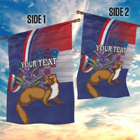 Personalised Croatia Independence Day Garden Flag Sretan Dan nezavisnosti With Kuna Zlatica and Perunika - Wonder Print Shop