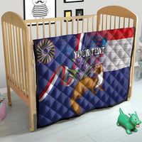 Personalised Croatia Independence Day Quilt Sretan Dan nezavisnosti With Kuna Zlatica and Perunika - Wonder Print Shop