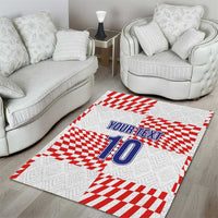 Custom Croatia Football Champion 2024 Area Rug - Wonder Print Shop