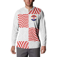 Custom Croatia Football Champion 2024 Button Sweatshirt - Wonder Print Shop