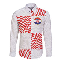 Custom Croatia Football Champion 2024 Long Sleeve Button Shirt - Wonder Print Shop