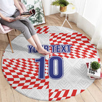 Custom Croatia Football Champion 2024 Round Carpet