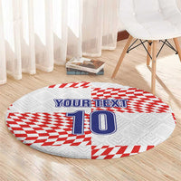 Custom Croatia Football Champion 2024 Round Carpet