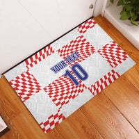 Custom Croatia Football Champion 2024 Rubber Doormat - Wonder Print Shop