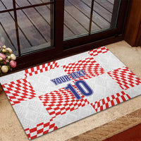 Custom Croatia Football Champion 2024 Rubber Doormat - Wonder Print Shop