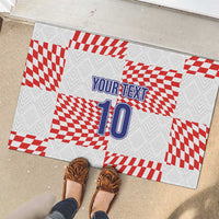 Custom Croatia Football Champion 2024 Rubber Doormat - Wonder Print Shop