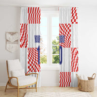 Custom Croatia Football Champion 2024 Window Curtain - Wonder Print Shop