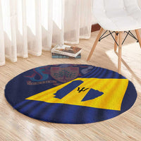 Barbados Independence Day Round Carpet National Flag Design