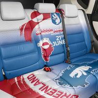 Greenland National Day Back Car Seat Cover National Country Flag and Emblem with The Map