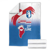 Greenland National Day Blanket National Country Flag and Emblem with The Map