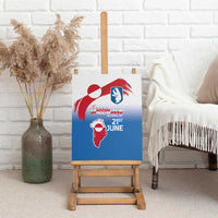 Greenland National Day Canvas Wall Art National Country Flag and Emblem with The Map