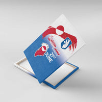 Greenland National Day Canvas Wall Art National Country Flag and Emblem with The Map