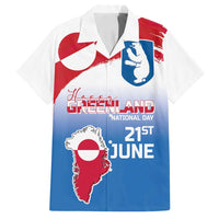 Greenland National Day Family Matching Summer Maxi Dress and Hawaiian Shirt National Country Flag and Emblem with The Map