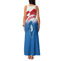 Greenland National Day Family Matching Tank Maxi Dress and Hawaiian Shirt National Country Flag and Emblem with The Map