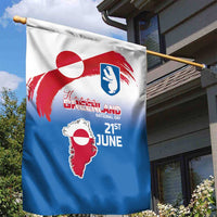 Greenland National Day Garden Flag National Country Flag and Emblem with The Map