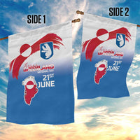 Greenland National Day Garden Flag National Country Flag and Emblem with The Map