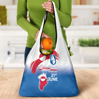 Greenland National Day Grocery Bag National Country Flag and Emblem with The Map