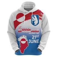 Greenland National Day Hoodie National Country Flag and Emblem with The Map