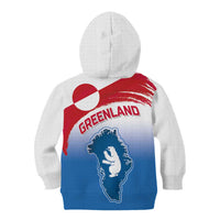 Greenland National Day Kid Hoodie National Country Flag and Emblem with The Map