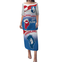 Greenland National Day Puletasi National Country Flag and Emblem with The Map