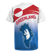 Greenland National Day Rugby Jersey National Country Flag and Emblem with The Map