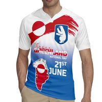 Greenland National Day Rugby Jersey National Country Flag and Emblem with The Map