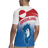 Greenland National Day Rugby Jersey National Country Flag and Emblem with The Map