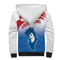 Greenland National Day Sherpa Hoodie National Country Flag and Emblem with The Map
